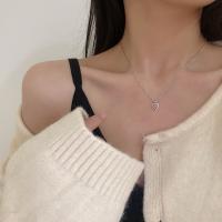 Zinc Alloy Necklace, plated, fashion jewelry, silver color Approx 45 cm 