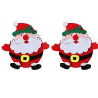 Boucles d'oreilles de Noël, alliage de zinc, avec Feutre, le père noël, Conception de Noël & pour femme, rouge Vendu par paire