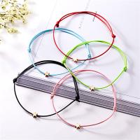 Fashion Create Wax Cord Bracelets, Brass, with Wax Cord, for woman 