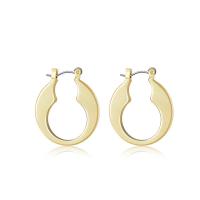 Zinc-Alloy-Huggie-Hoop-Earring, alliage de zinc, Placage de couleur d'or, pour femme, 25mm, Vendu par paire