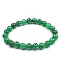 Gemstone Bracelets, Green Calcedony, Round, Unisex green 
