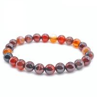 Miracle Agate Bracelet, Round, Unisex red 