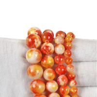 Persian Jade Beads, Round, DIY orange 