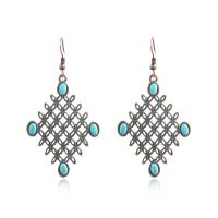 Zinc Alloy Drop Earring, plated, vintage & Bohemian style & for woman & hollow 