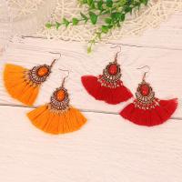Fashion Tassel Earring, Zinc Alloy, plated, vintage & for woman 