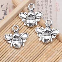 Zinc Alloy Jewelry Pendants, Bee, antique silver color plated, vintage 