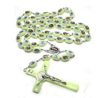 Rosary Necklace, Plastic, Cross, fashion jewelry & Unisex 