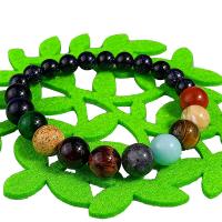 Gemstone Bracelets, Tiger Eye, with Blue Sandstone, fashion jewelry & Unisex 18.5-19CM 