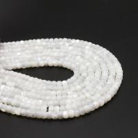 Natürliche weiße Muschelperlen, Muschel, rund, unterschiedliche Farbe und Muster für die Wahl & DIY, keine, 4*6mm, verkauft von Strang