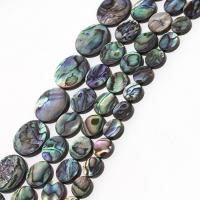 Perles coquillage d'ormeau, coquille, Rond, DIY & normes différentes pour le choix, couleurs mélangées, Vendu par brin
