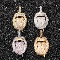 Cubic Zircon Micro Pave Brass Necklace, plated, French Rope Chain & Unisex & micro pave cubic zirconia Inch 