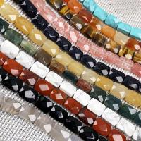 Mixed Gemstone Beads, Natural Stone, Rectangle, plated, DIY & faceted Approx 7.9 Inch, Approx 