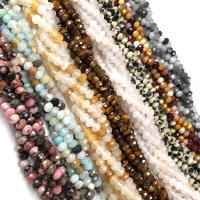Gemischte Edelstein Perlen, Naturstein, Abakus,Rechenbrett, DIY & facettierte, keine, 3x4mm, verkauft von Strang