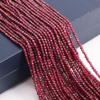 Natural Garnet Beads, Round, DIY & faceted, wine red color 
