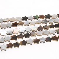 Perlas De Concha Del Labio Negro, Nácar, Estrella, Bricolaje & diverso tamaño para la opción, color mixto, Vendido por Sarta