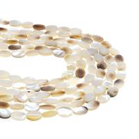 Perles en coquille naturel, ellipse, DIY, couleurs mélangées, 9*12mm, Vendu par brin