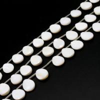 Natural White Shell Beads, Teardrop, DIY, white, 16*12*4mm 