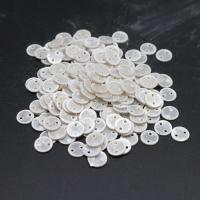 Shell Jewelry Connector, Round, DIY, white, 0.8*0.1mm Approx 1mm 
