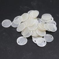 White Shell Pendants, Round, DIY, white, 12mm Approx 1mm 
