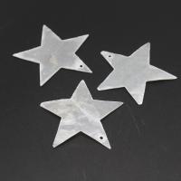 White Shell Pendants, Star, DIY, white, 45mm Approx 1mm 