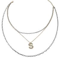 Fashion Multi Layer Necklace, Zinc Alloy, plated, multilayer & for woman 