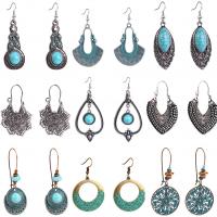 Turquoise Zinc Alloy Earring, with turquoise, fashion jewelry 
