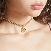 Zinc Alloy Necklace, Heart, fashion jewelry 36CM  +  7CM 