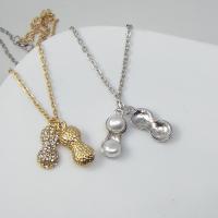 Zinc Alloy Necklace, with Plastic Pearl, fashion jewelry 48CM+5CM 