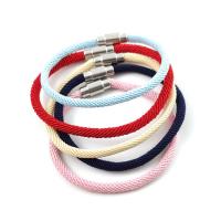 Нейлоновый шнуровой браслет, цинковый сплав, с Нейлоновый шнурок, ювелирные изделия моды, Много цветов для выбора, 20-21CM, продается Strand