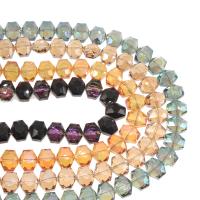 Mode Kristall Perlen, Sechseck, plattiert, unterschiedliche Farbe und Muster für die Wahl & DIY & facettierte, mehrere Farben vorhanden, 12*14mm, 50PCs/Strang, verkauft von Strang