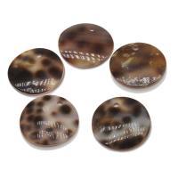 Natural Freshwater Shell Pendants, Round, DIY, mixed colors, 15mm Approx 1mm 