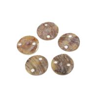 Shell Jewelry Connector, Round, DIY brown Approx 1mm 