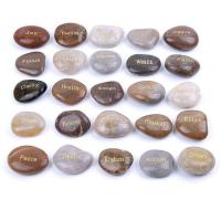 Décoration de pierre perles, pierre fleur de pluie, poli, mélangé, couleurs mélangées, 30-50mm, Vendu par fixé
