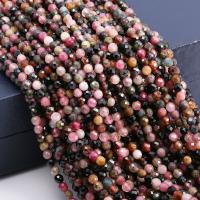 Natürlicher Turmalin Perlen, rund, DIY & verschiedene Größen vorhanden & facettierte, verkauft von Strang