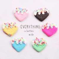 Mobile Phone DIY Decoration, Polymer Clay, Heart 