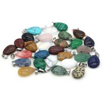 Gemstone Jewelry Pendant, Natural Stone, Teardrop, DIY 
