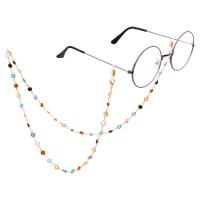 Zinc Alloy Glasses Chain, with Glass Beads, plated, for woman Inch 