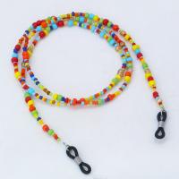 Seedbead Glasses Chain, for woman, multi-colored .9 Inch 