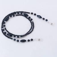 Seedbead Glasses Chain, for woman, black .9 Inch 