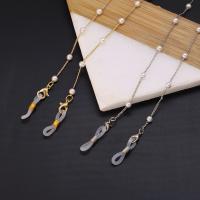 Zinklegierung Brillenkette, mit Kunststoff Perlen, plattiert, für Frau, keine, Länge:29 ZollInch, verkauft von Strang