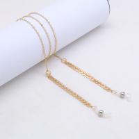 Zinc Alloy Glasses Chain, gold color plated, for woman .3 Inch 