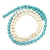 Perles en Turquoise naturelle, œufbougre, DIY, plus de couleurs à choisir, 6*8mm, Vendu par brin