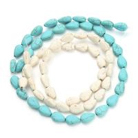 Perles en Turquoise naturelle, larme, poli, DIY, plus de couleurs à choisir, 8*12mm, Vendu par brin