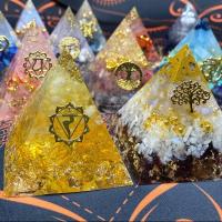 Природный кварцевый Пирамида украшения, Треугольник, Другое покрытие, для дома и офиса & Устойчивого, Много цветов для выбора, 50mm, продается PC