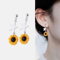 Stainless Steel Drop Earring, with Resin, for woman, original color, 45mm 
