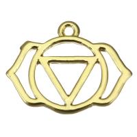 Hollow Brass Pendants, high quality gold color plated Approx 1mm 