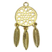 Hollow Brass Pendants, Dream Catcher, high quality gold color plated  Approx 1.5mm 