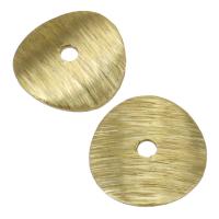 Separadores de Metal, chapado en color dorado, cepillado, 8x1.5mm, agujero:aproximado 1mm, Vendido por UD
