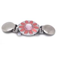 Scarf Buckle, Zinc Alloy, silver color plated, durable & Unisex, pink 