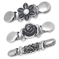 Scarf Buckle, Zinc Alloy, antique silver color plated, durable & three pieces & Unisex 